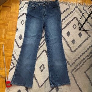 UNREAL striped denim jeans by ANGEL - super 90s - super y2k